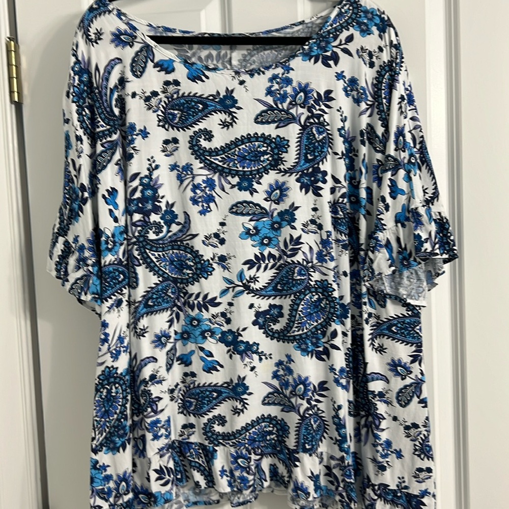 Evans Cotton Top White with Blue swivels